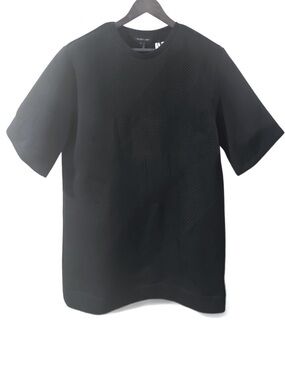 NWT Men’s Helmut Lang Oversize Embroidered Black Tee Size Medium